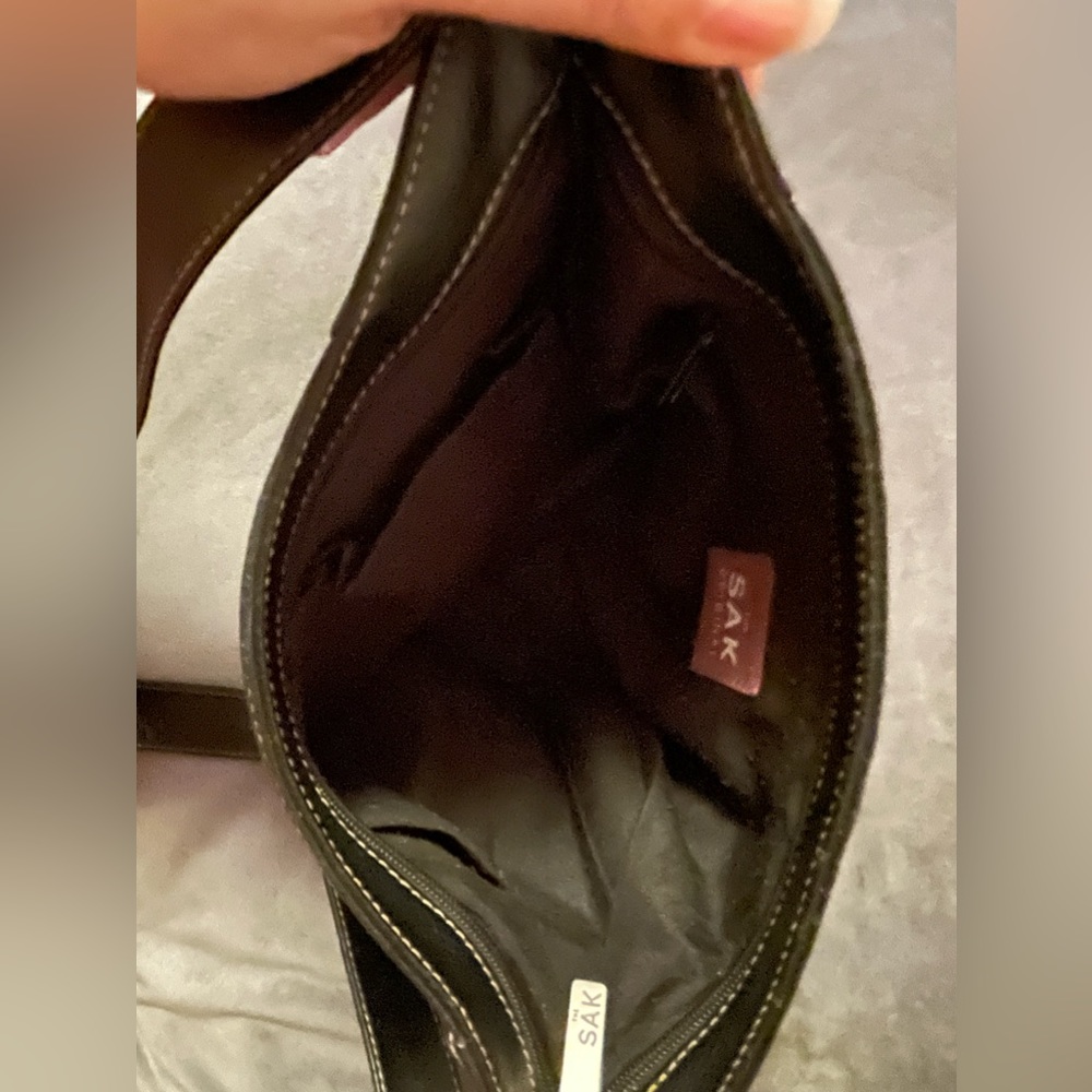 The Sak original black leather satchel shoulder purse great condition vintage - Picture 6 of 6